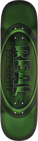 Real Oval Dbx Deck-8.5 Green Foil - Skateboard Deck