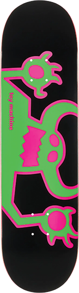 Tm Original Monster Deck-8.25 Blk/neon Grn/pink - Skateboard Deck