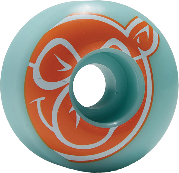Pig Classic 54mm 99a Ice Blue/org - Skateboard Wheels (Set Of Four)