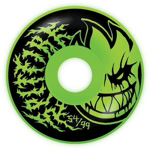 Sf F4 99a Bh Radial Full 54mm Deathmask Ii Glow - Skateboard Wheels (Set Of Four)