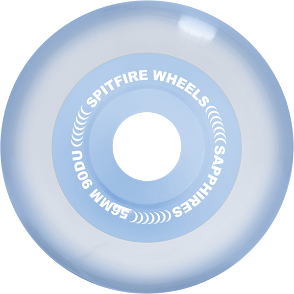 Sf 90du April Sapphire Radial 56mm Clr/blu - Skateboard Wheels (Set Of Four)