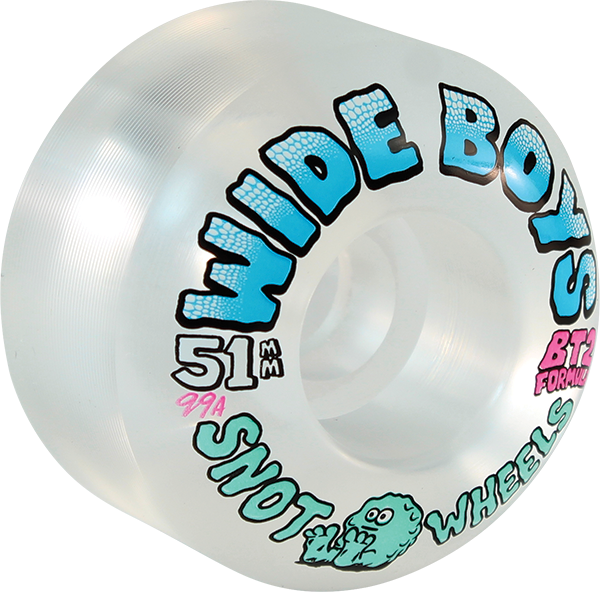Snot Wide Boys 51mm 99a Clear/blue - Skateboard Wheels (Set Of Four)