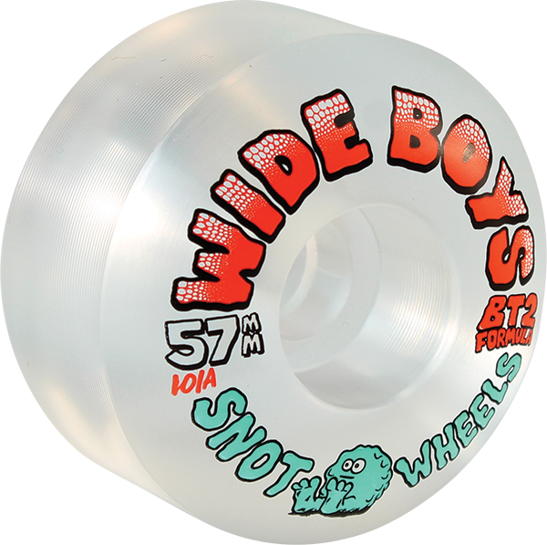 Snot Wide Boys 57mm 101a Clear/orange - Skateboard Wheels (Set Of Four)