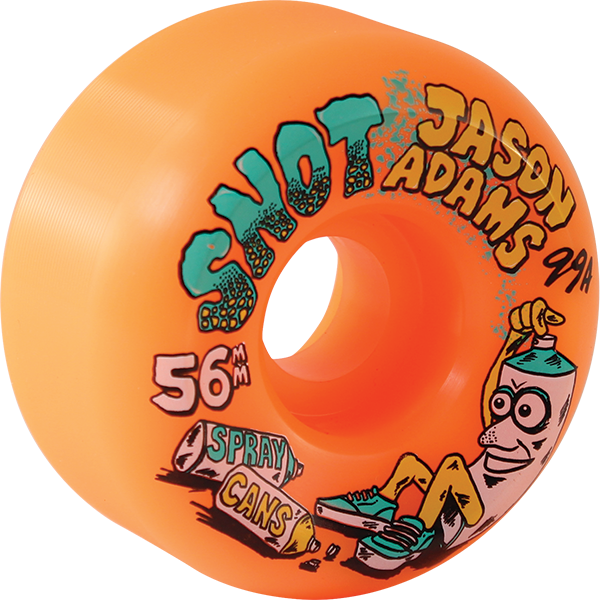Snot Adams Spray Cans Conical 56mm 99a Neon Orange - Skateboard Wheels (Set Of Four)