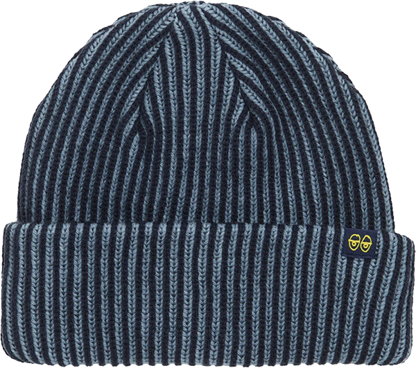 Krk Eyes Cuff Beanie Navy/blue/yellow - Skateboard Beanie