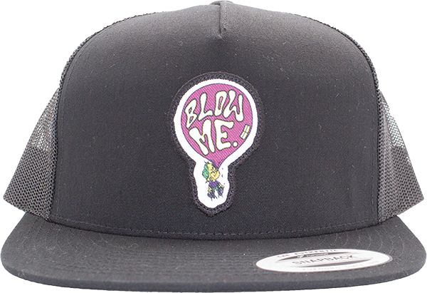 Bubble Gum Blow Me Retro Trucker Hat Adj-blk/grey