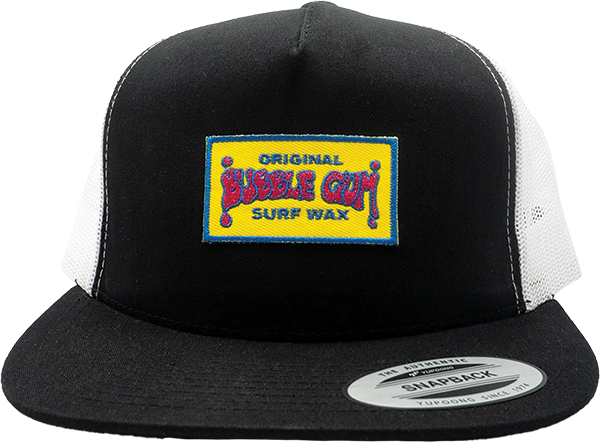 Bubble Gum Throwback Retro Trucker Hat Adj-blk/wht