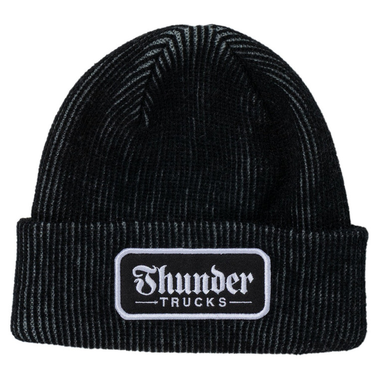 Thunder Scrpt Patch Beanie Grey - Skateboard Beanie