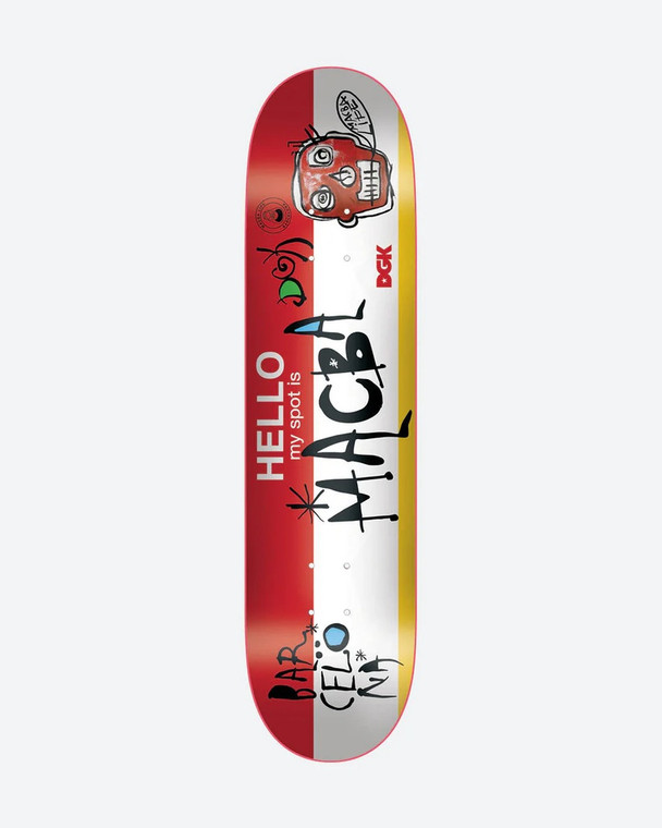 Dgk Team My Spot Is Macba Deck 8.25 - Skateboard Deck