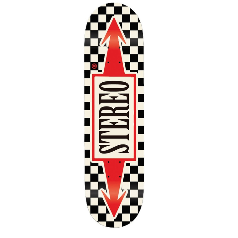 Stereo Team Checkered Arrow Deck 8.50 - Skateboard Deck