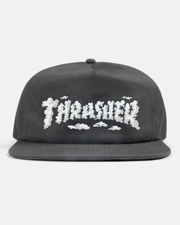 Thrasher Spanky Clouds Snapback Hat Charcoal - Skateboard Hat