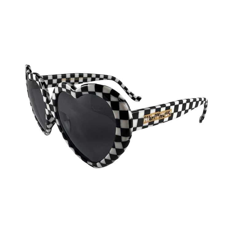 Happy Hour Hearts Checkers Sunglasses