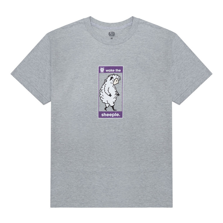 Alien Workshop Wake The Sheeple Heather Grey Ss L - Skateboard Tshirt