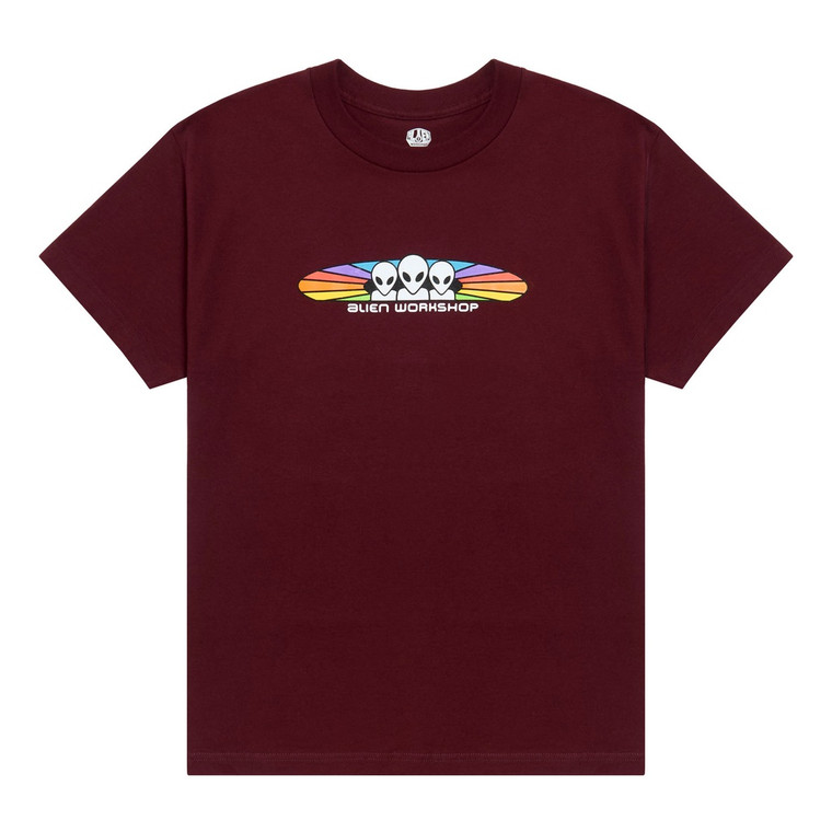 Alien Workshop Spectrum Maroon Ss Xl - Skateboard Tshirt