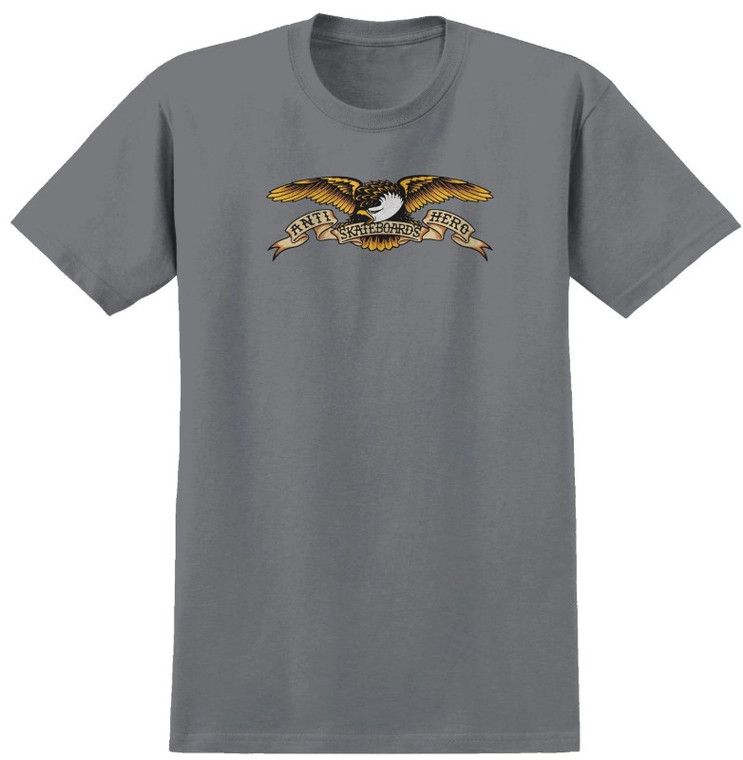 Anti-hero Eagle Grey Premium Ss M - Skateboard Tshirt