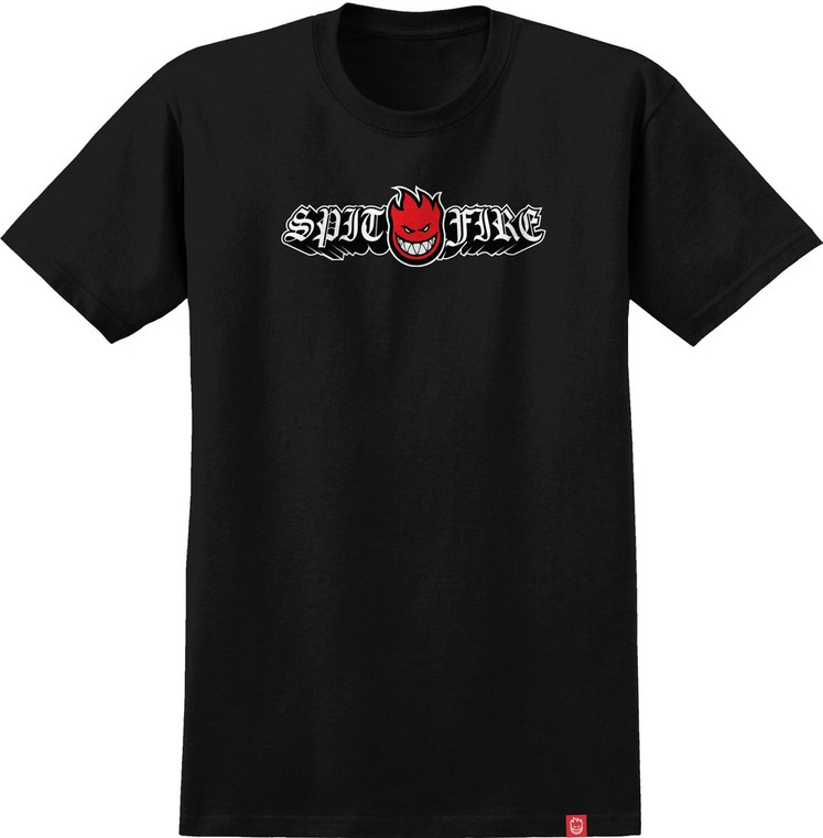 Spitfire Old E Drop Bighead Black/red Ss Xl - Skateboard Tshirt