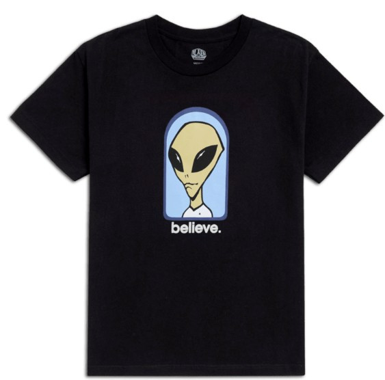 Alien Workshop Believe Black Ss Xl - Skateboard Tshirt