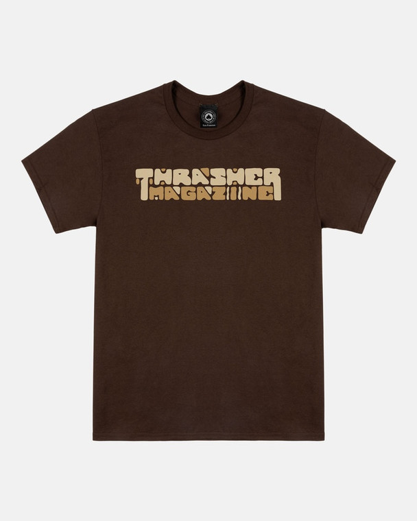 Thrasher Blocks Dark Chocolate Ss L - Skateboard Tshirt