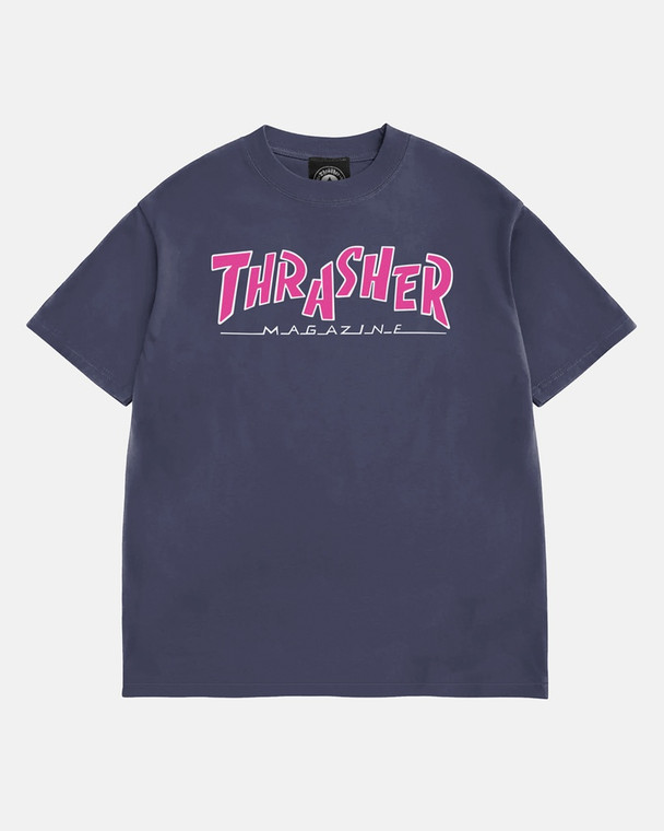 Thrasher Parra Mag Vintage Navy Ss M - Skateboard Tshirt