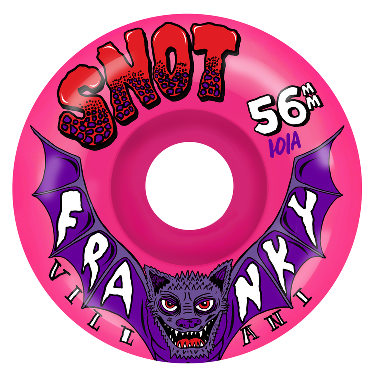 Snot Franky Villani Bat Neon Pink Classic 56mm 101a (set Of 4) - Skateboard Wheels