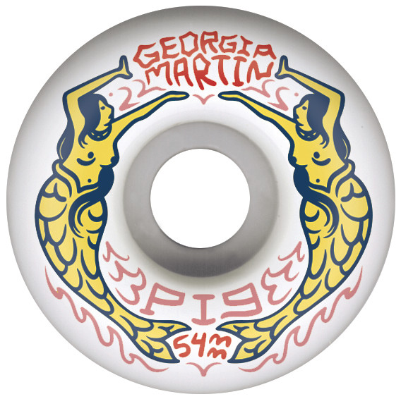 Pig Georgia Martin Mermaids 54mm 99a (set Of 4) - Skateboard Wheels