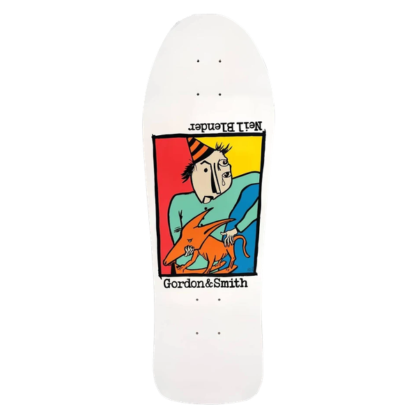 G and S - Blender Rocking Dog85 Ltd Deck-10x30 Wht Dip - Skateboard Deck
