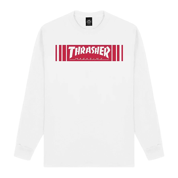 Thrasher - Bar L/s S-white - Skateboard Shirt