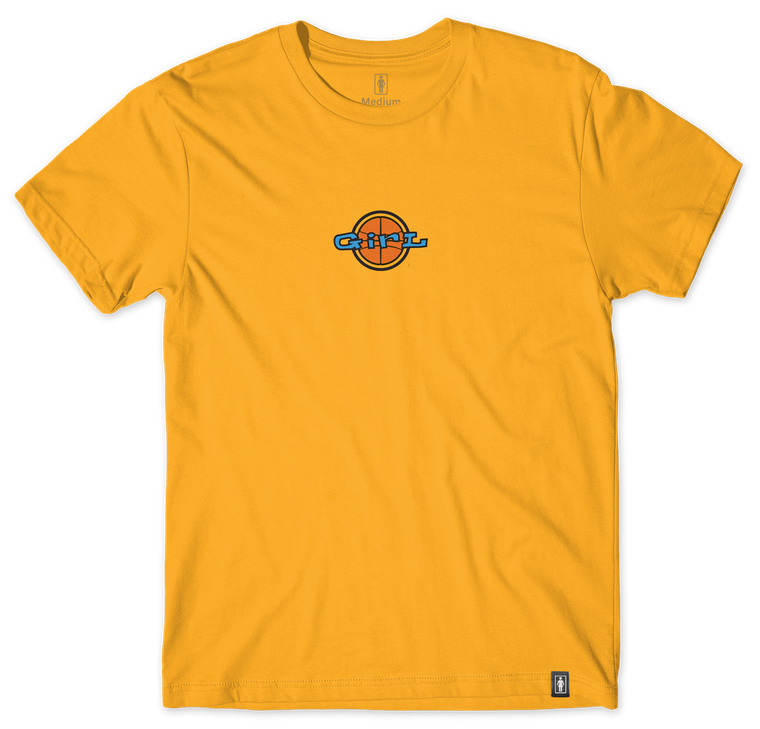 Girl Full Court Gold Ss Xl - Skateboard Tshirt