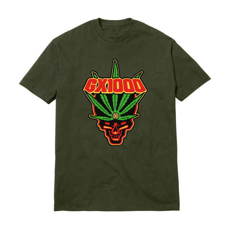 Gx1000 Leaf Surplus Green Ss M - Skateboard Tshirt