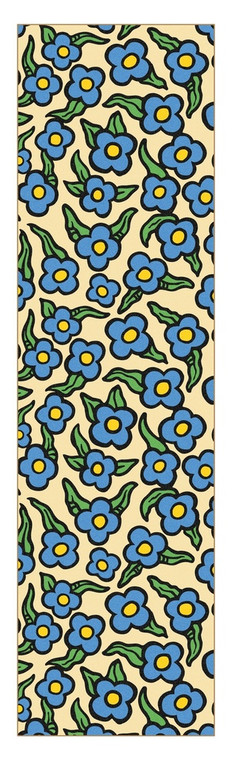 Krooked 9" Flowers Clear Griptape Sheet - Skateboard Grip Tape