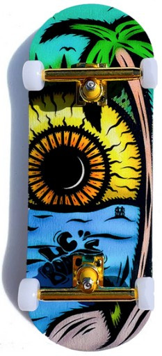 Lc Boards Sun Burn Foam Griptape Fingerboard Complete 98 X 34
