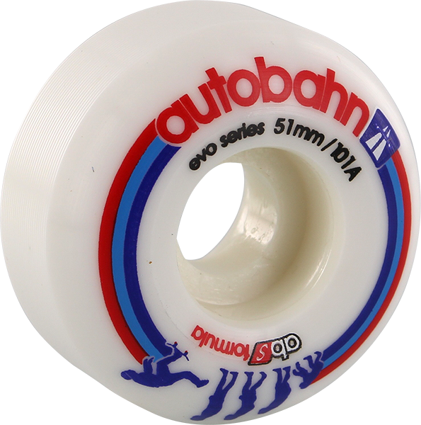 Autobahn - Evolution 51mm 101a White - (Set of Four) Skateboard Wheels