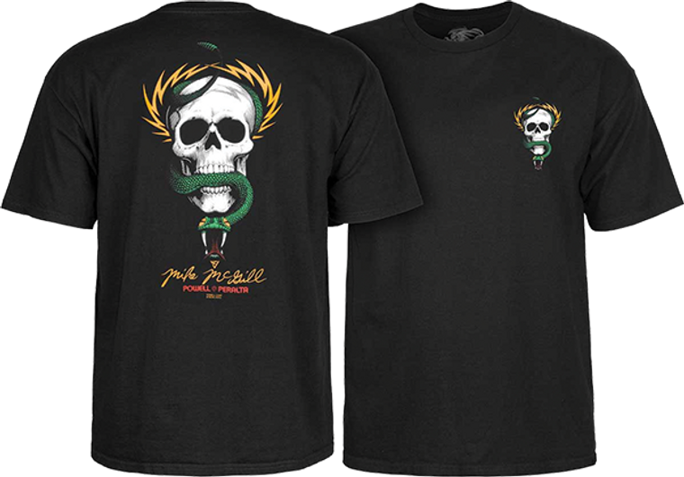 Powell Peralta - Mcgill Skull & Snake Ss S - Black - Skateboard Tshirt