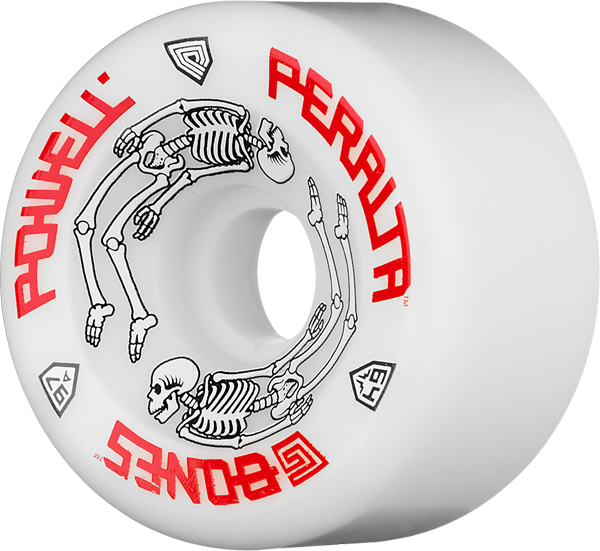 Powell Peralta - G - Bones Ii 97a 64mm White - (Set of Four) Skateboard Wheels