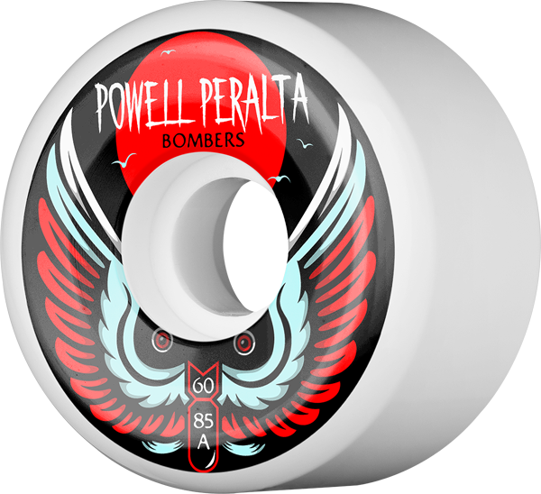 Powell Peralta - Bomber Iii 85a 60mm White - (Set of Four) Skateboard Wheels