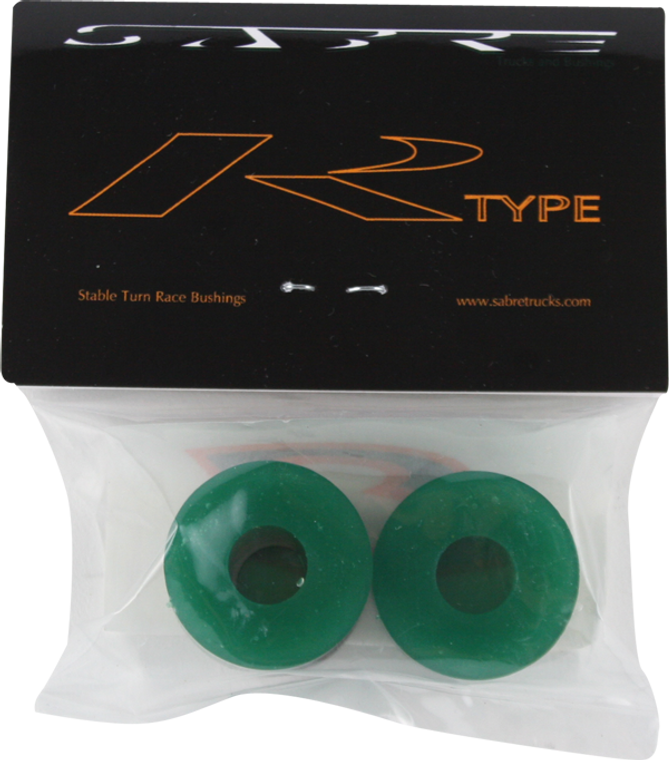 Sabre - R - Type Bushings 93a Clr.green 2pk W / Washers - Skateboard Bushings