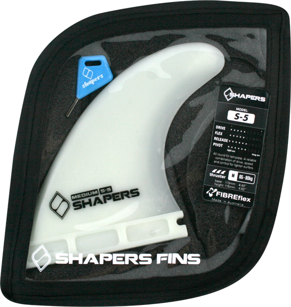 Shapers Australia - Australia S - 5 Future Natural 3fin Set - Surfboard Fins