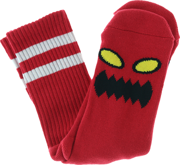 Toy Machine - Monster Face Crew Socks - Red 1 Pair