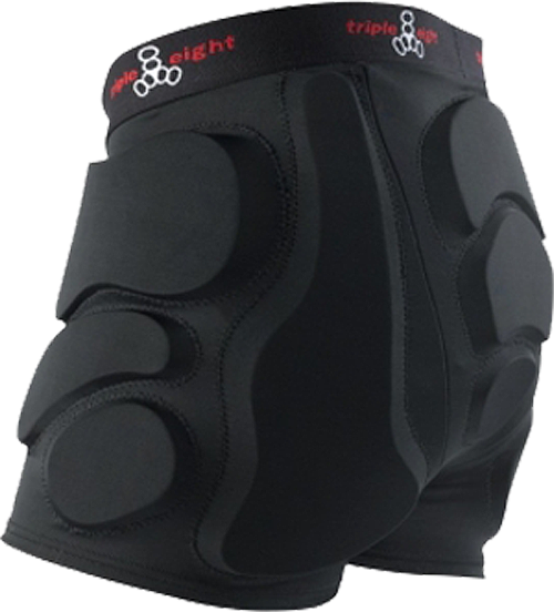 Triple Eight - 8 Roller Derby Bumsaver Xs - Black - Skateboard Pads