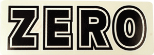 Zero - Bold Decal Blk / Wht Single - Skateboard Decal