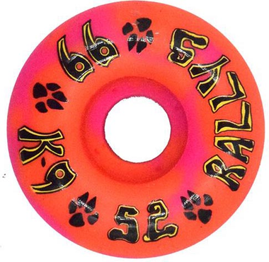 Lot De 4 Roues De Skate Dogtown K-9 Rallys 52 Mm 99a - Rose/orange Tourbillon