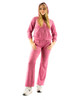 Velour Hoodie Sweat Suit Jacket and Pant Set By Vivian's Fashions