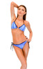 VF-Sport - Bikini, Wave Blue Triangle Top and String Bottom, Two Piece Set