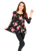 Top - 3/4 Sleeve, Floral Print