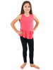 Girls Sleeveless Top Tank - Attached Ruffled Peplum