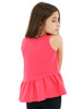 Girls Sleeveless Top Tank - Attached Ruffled Peplum