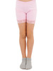 Girls Biker Length Legging - Floral Lace Trim