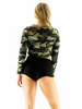 Crop Top - Army Camouflage Long Sleeve (Junior and Junior Plus Sizes)