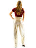 Pants - Women Dress Pants Silver Pleated Flare Bottom