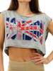 Top - UK British Union Jack Flag Crop Top T Shirt